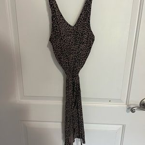 Cheetah dress with tie